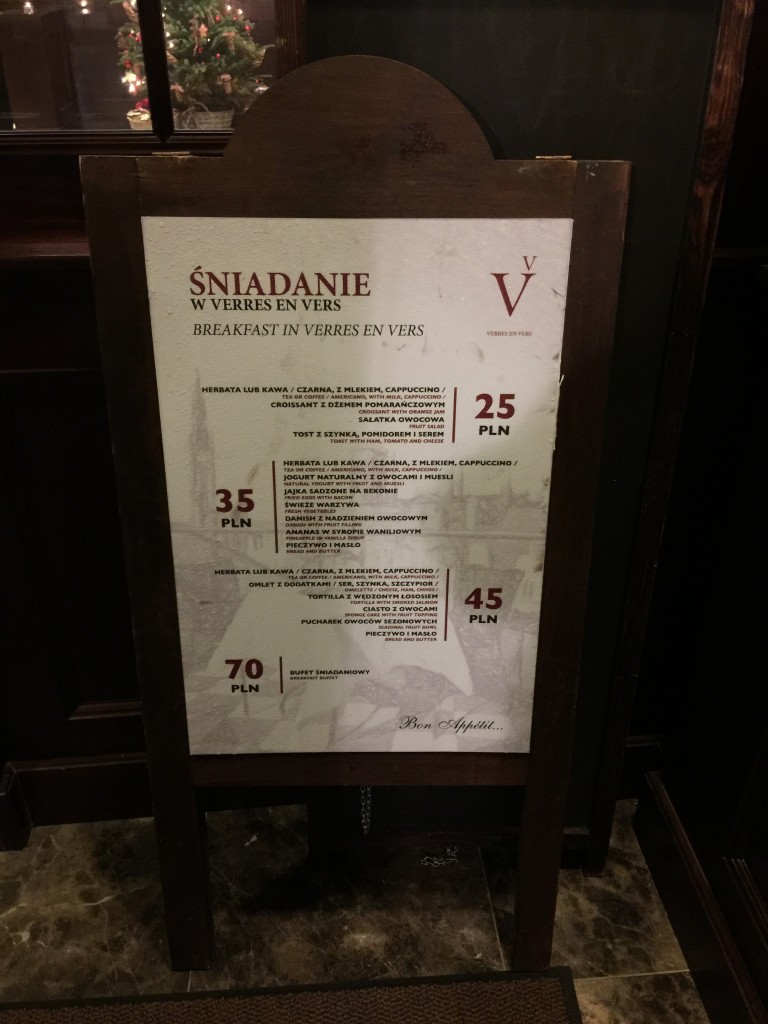 Śniadanie w restauracji Verres en Vers dostępne nie tylko dla gości Hotelu RadissonBlu 