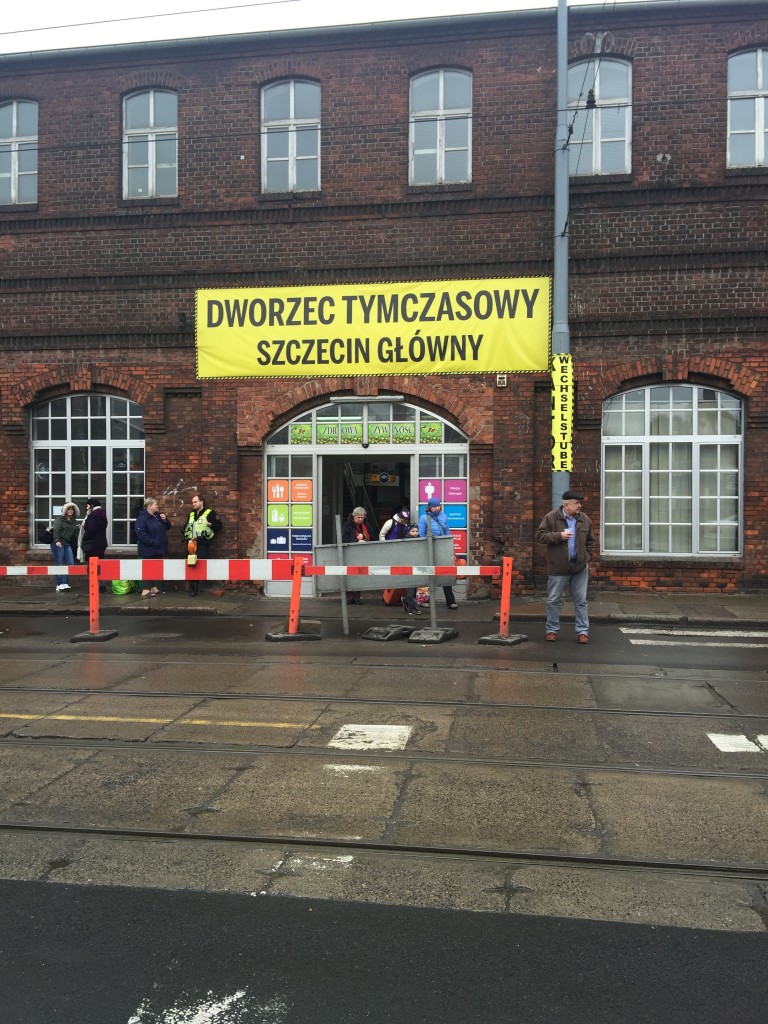 Dworzec tymczasowy w Szczecinie