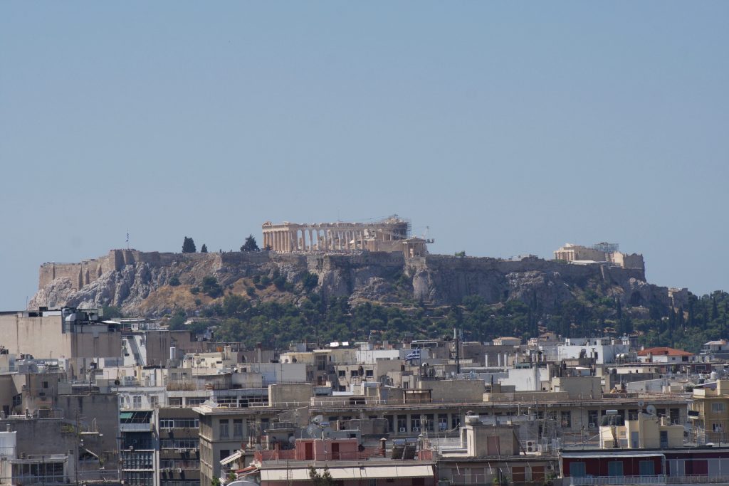 RadissonBlu Park, Ateny: widok na Akropol z tarasu
