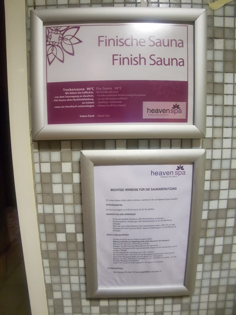 Radisson Blu, Berlin - Heaven SPA & Fitness - sauna fińska