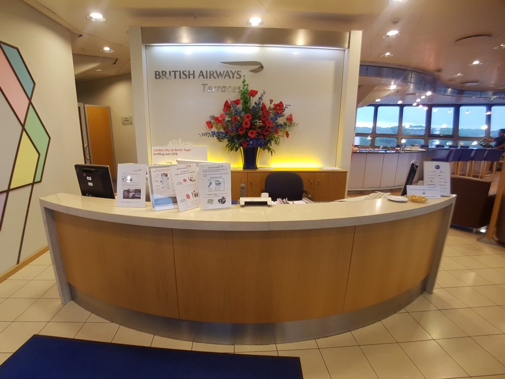 British Airways Terrace Lounge, Berlin Tegel - recepcja