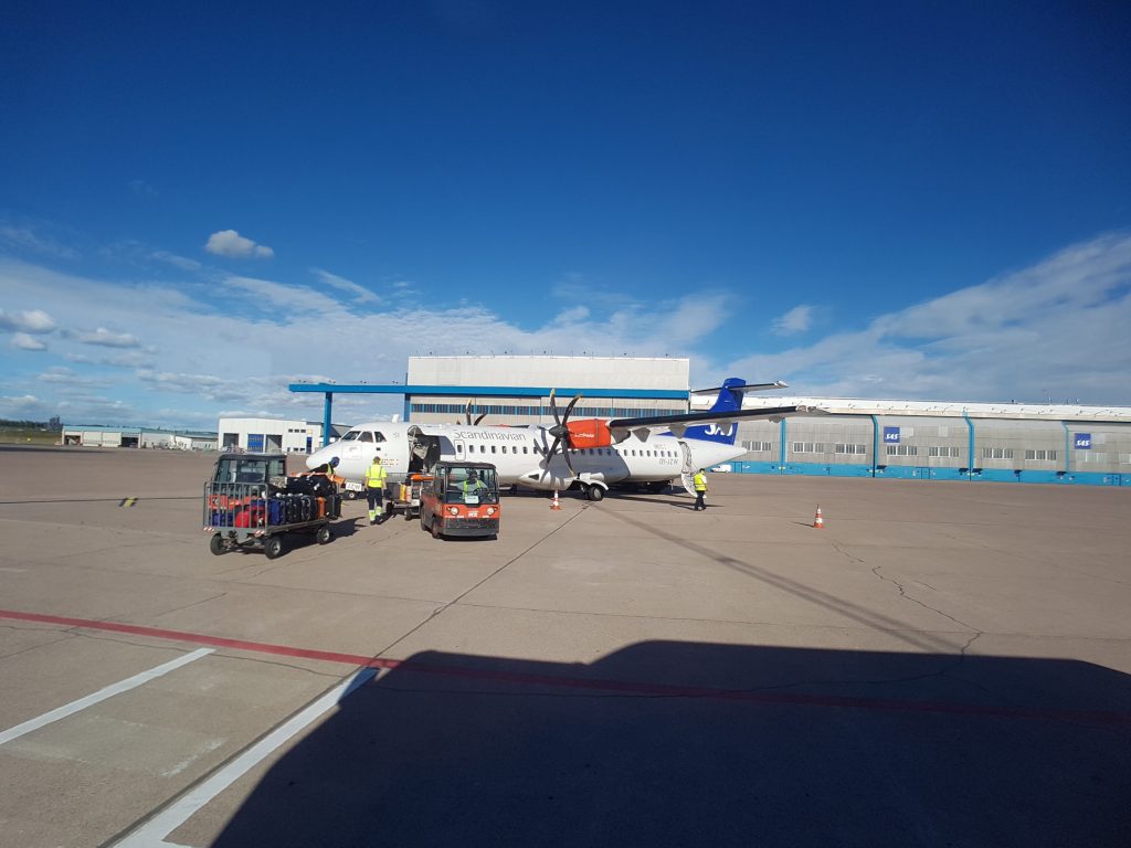 SAS ATR 72 - po przylocie z Gdańska