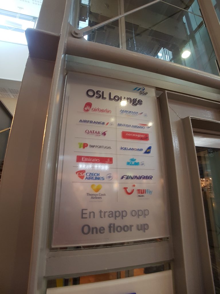 Salonik biznesowy OSL Lounge, Oslo - linie korzystające z saloniku