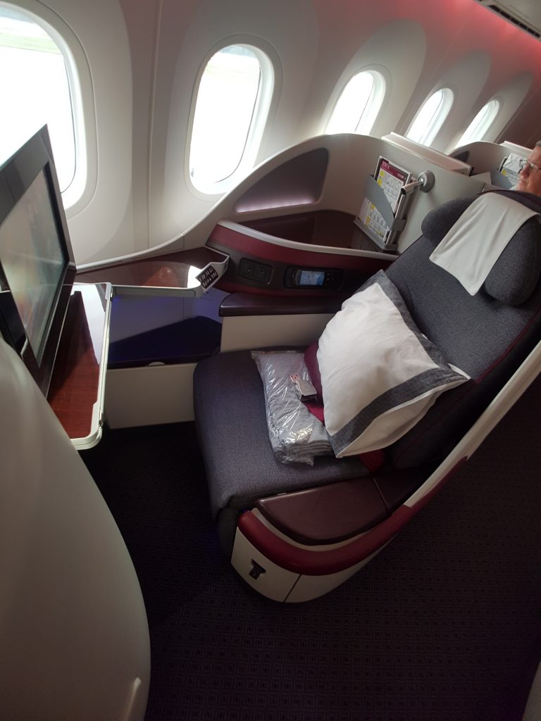 Klasa Biznes Qatar Airways B787 Dreamliner – fotel