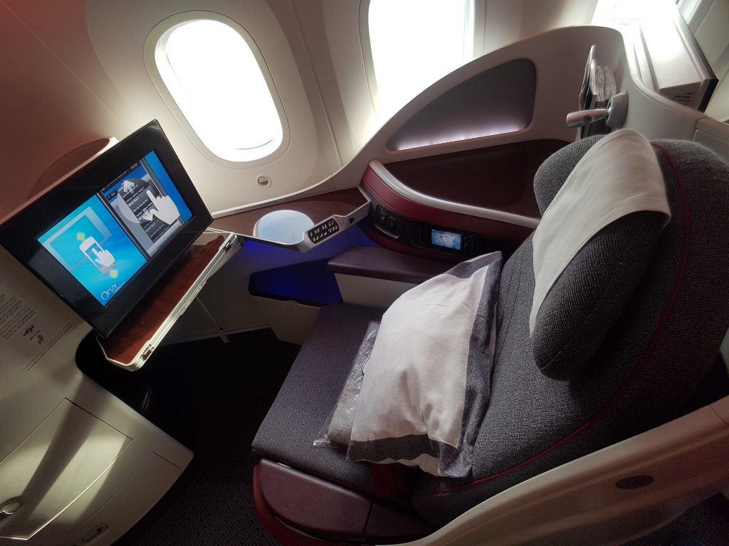 Klasa Biznes Qatar Airways B787 Dreamliner – fotel