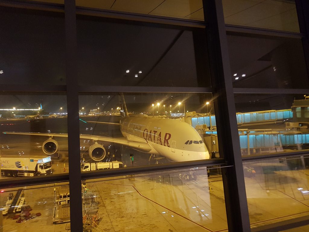 Qatar Airways A380 gotowy do startu