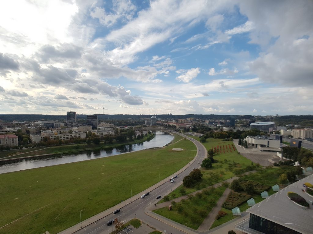 Radisson Blu Lietuva Hotel, Wilno – panorama z pokoju na 17.piętrze