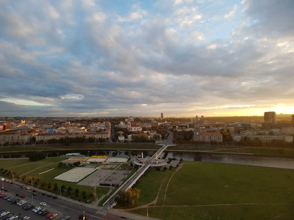 Radisson Blu Lietuva Hotel, Wilno – panorama z pokoju na 17.piętrze