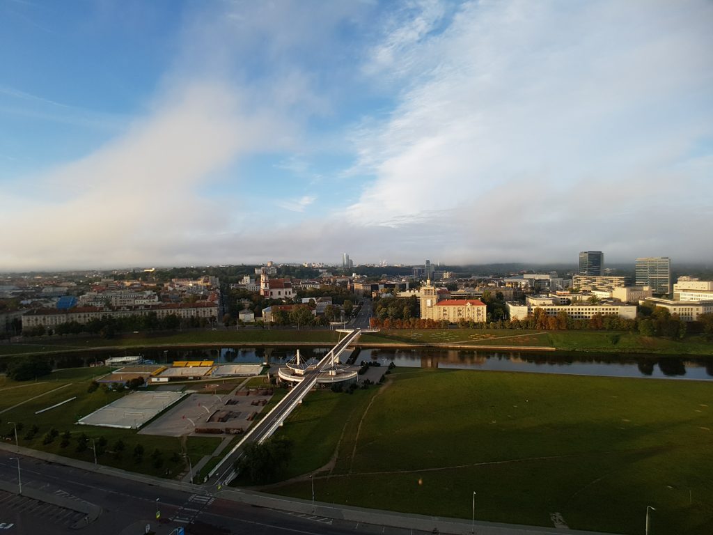 Radisson Blu Lietuva Hotel, Wilno – panorama z pokoju na 17.piętrze