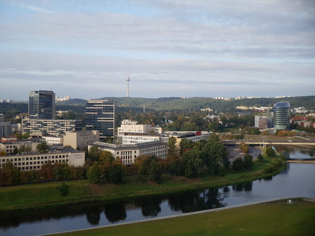 Radisson Blu Lietuva Hotel, Wilno – panorama z pokoju na 17.piętrze