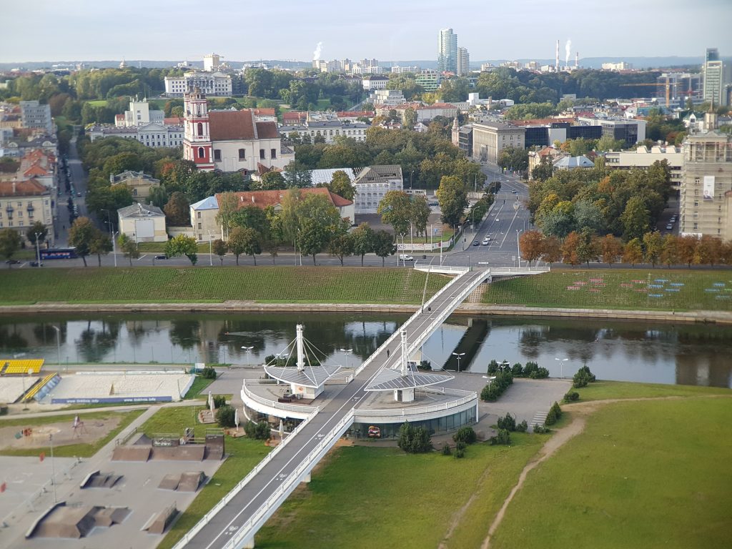 Radisson Blu Lietuva Hotel, Wilno – panorama z pokoju na 17.piętrze